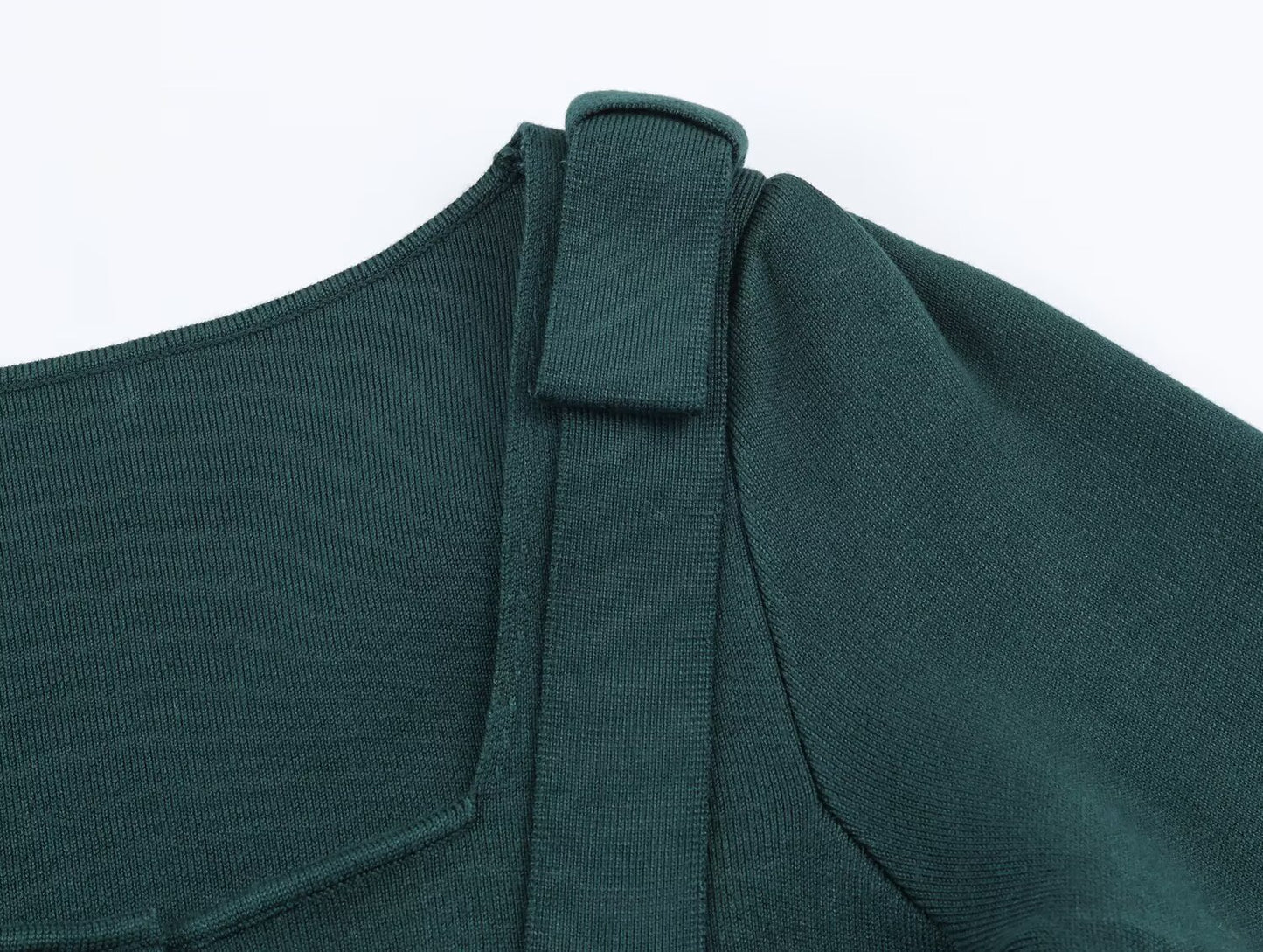 Women's bow decoration short sleeved knitted Coat