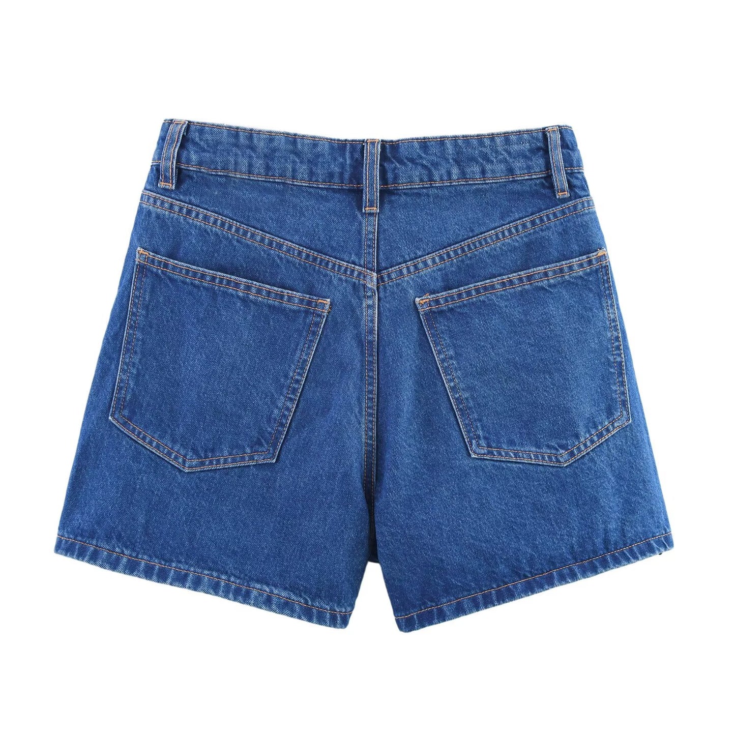 Women's new fashion cross waist design casual denim shorts