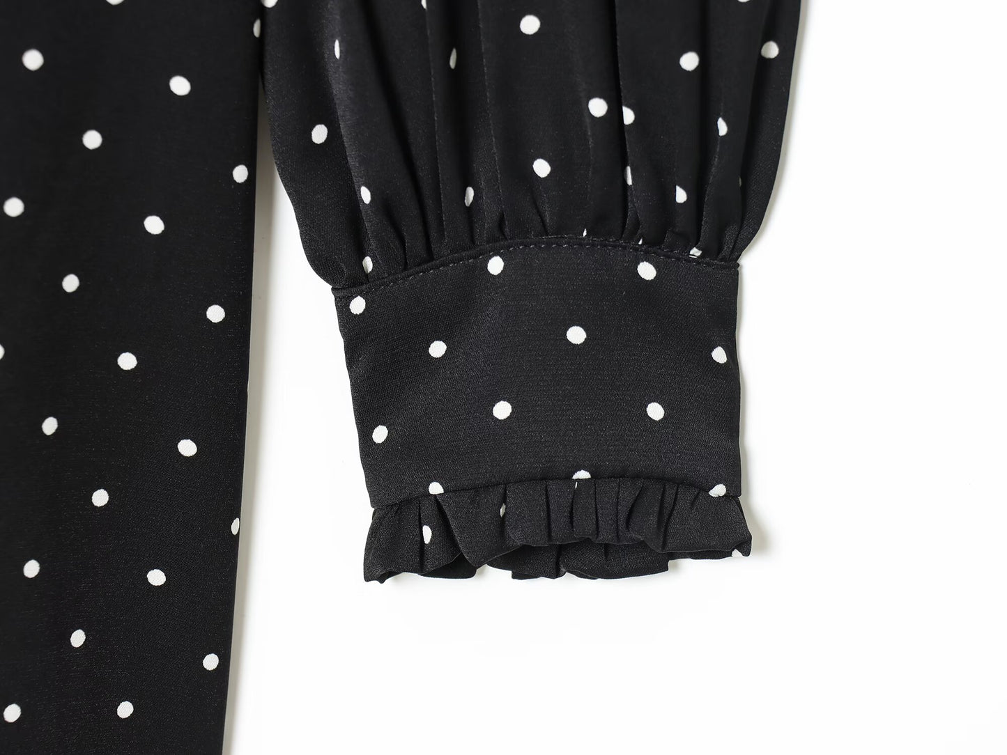 Women's new scarf decoration dot print mini dress