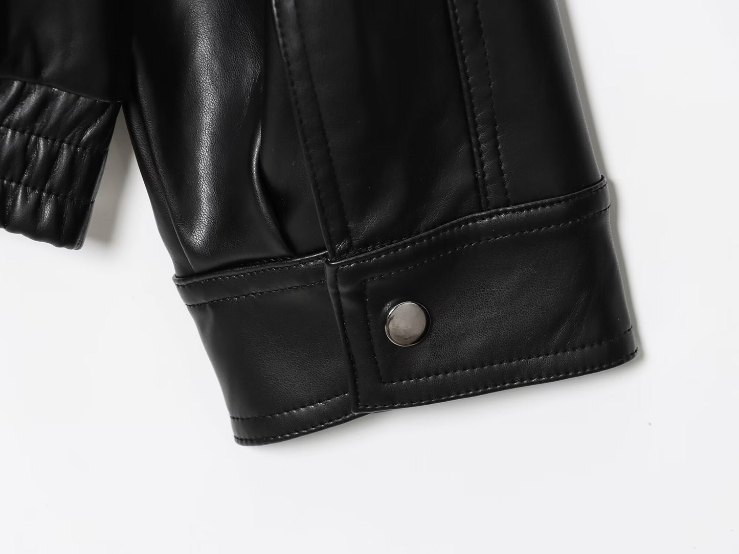 Women's new fashion detachable faux fur collar effect jacket Coat