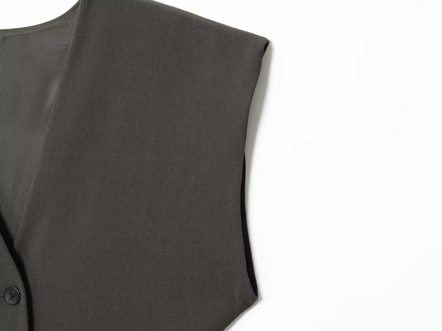 Women's new fashion slim V-neck Button-up vest+Pants suit