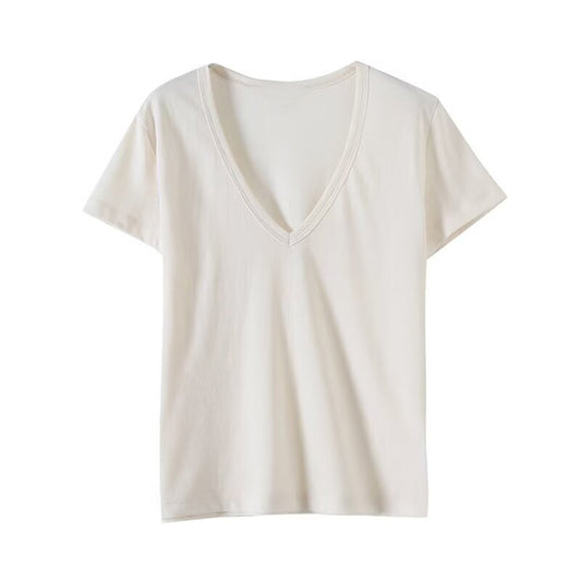 Women's Summer Fashion Casual V-neck Short sleeved T-shirt