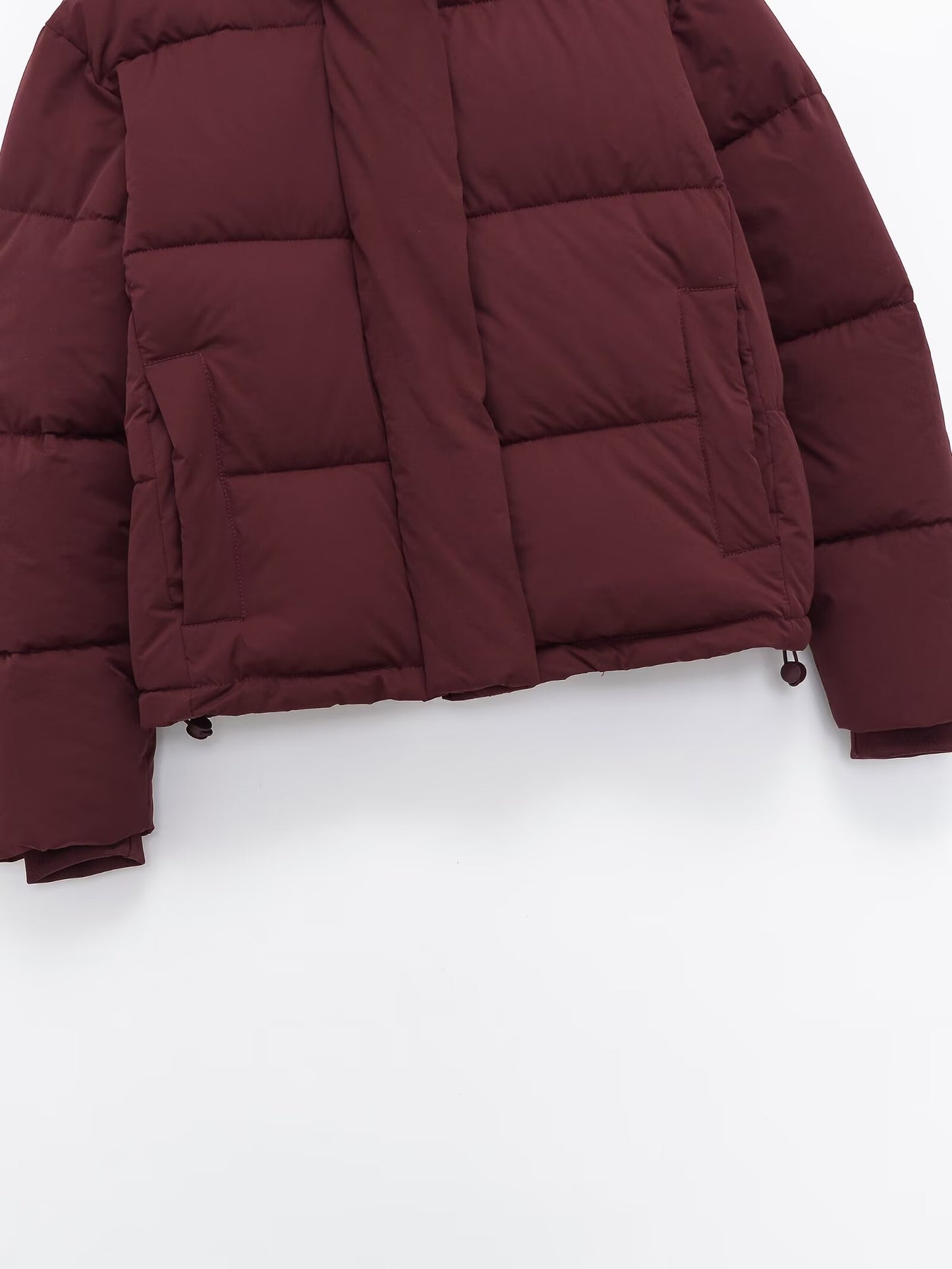 Women's thick windproof hooded cotton jacket Coat