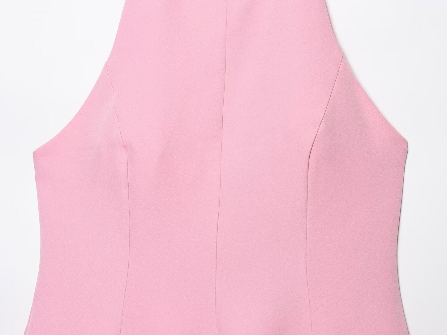 Women's Summer Fashion Wave style Hanging Neck Mini Dress