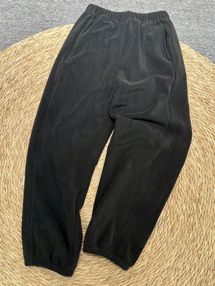 Women's new double-sided polar fleece high waist loose sweatpants