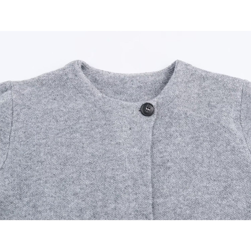 Women's Split sleeve design knitted lace up Coat