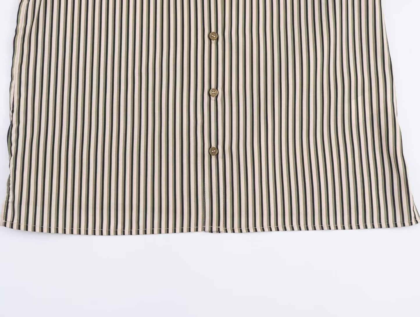 Women's new fashion loose Lapel striped button up shirt