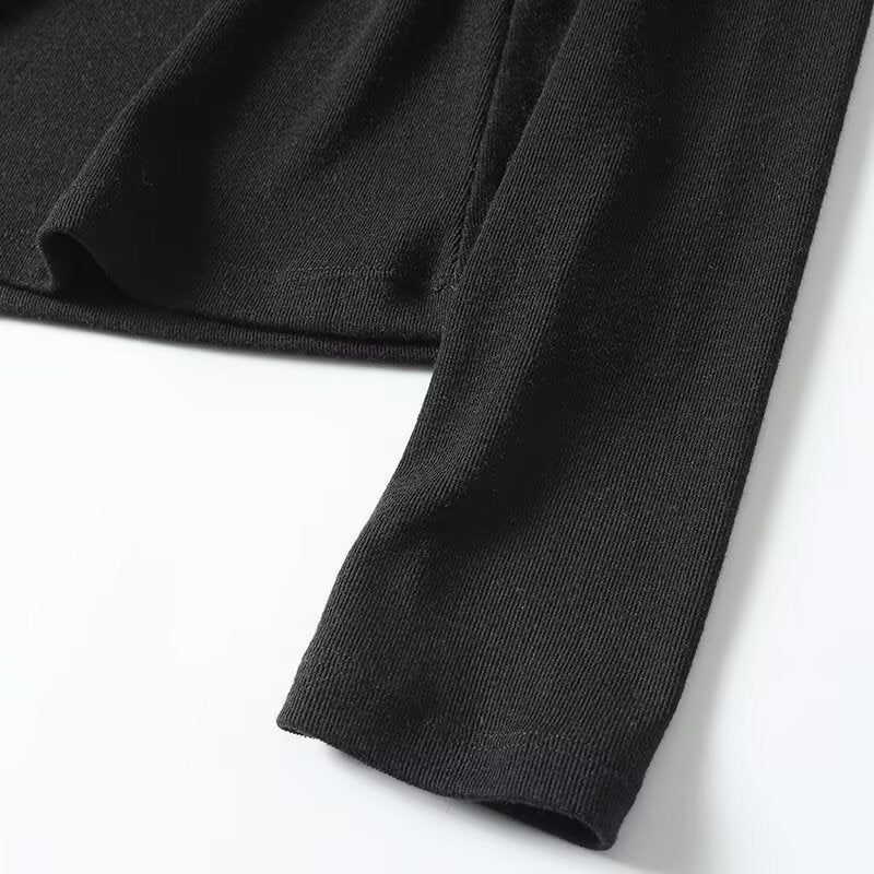 Women's new elastic slim off shoulder long sleeved T-shirt