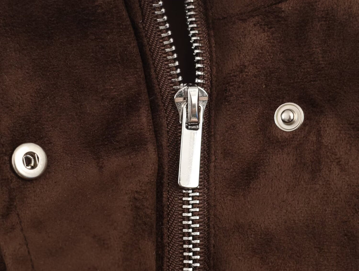 Women's standing collar Anti suede effect pilot jacket Coat