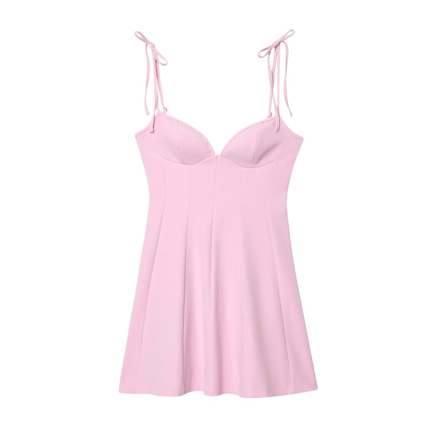 Women's summer fashion bow decoration strapless mini dress