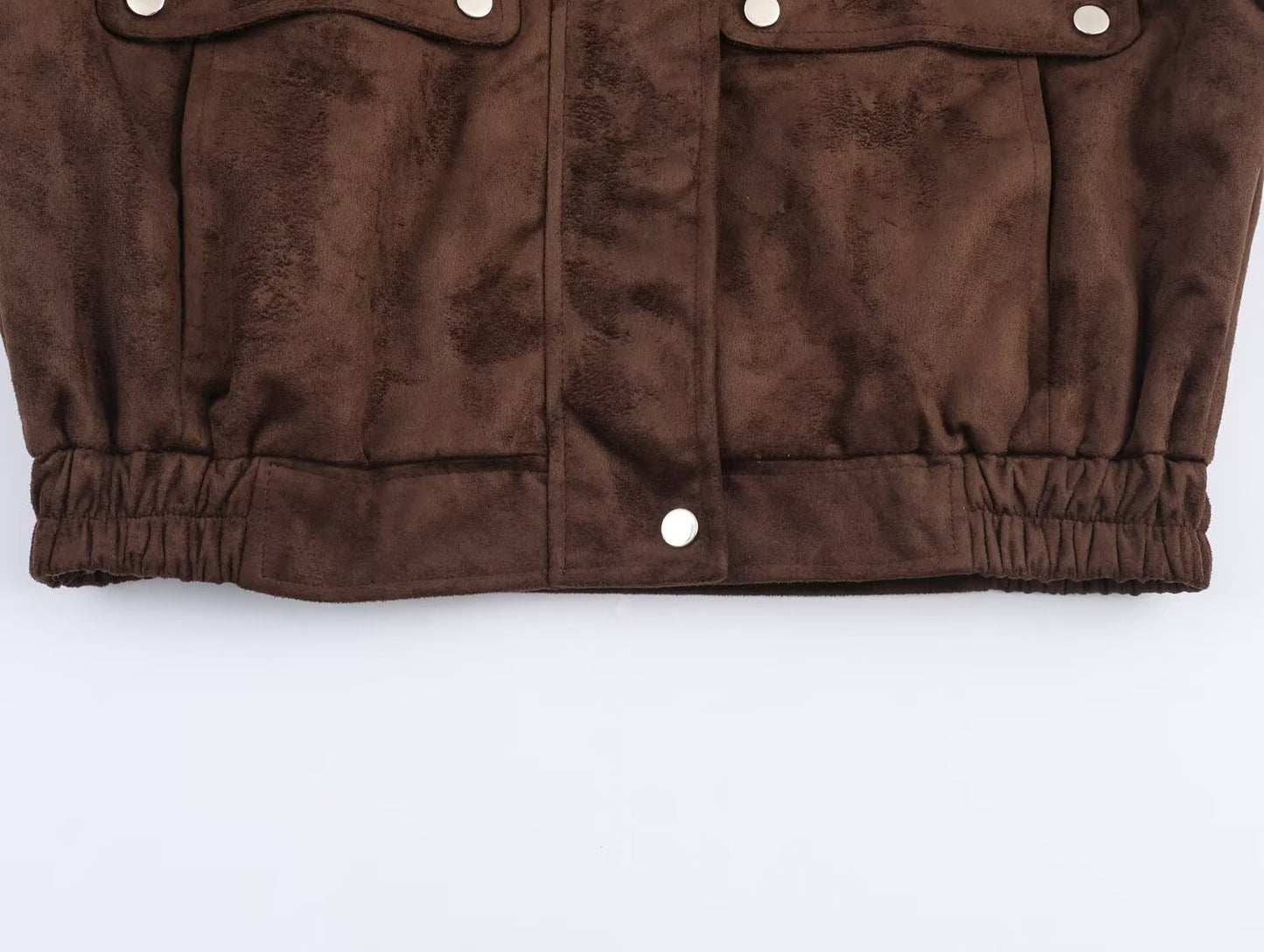 Women's standing collar Anti suede effect pilot jacket Coat