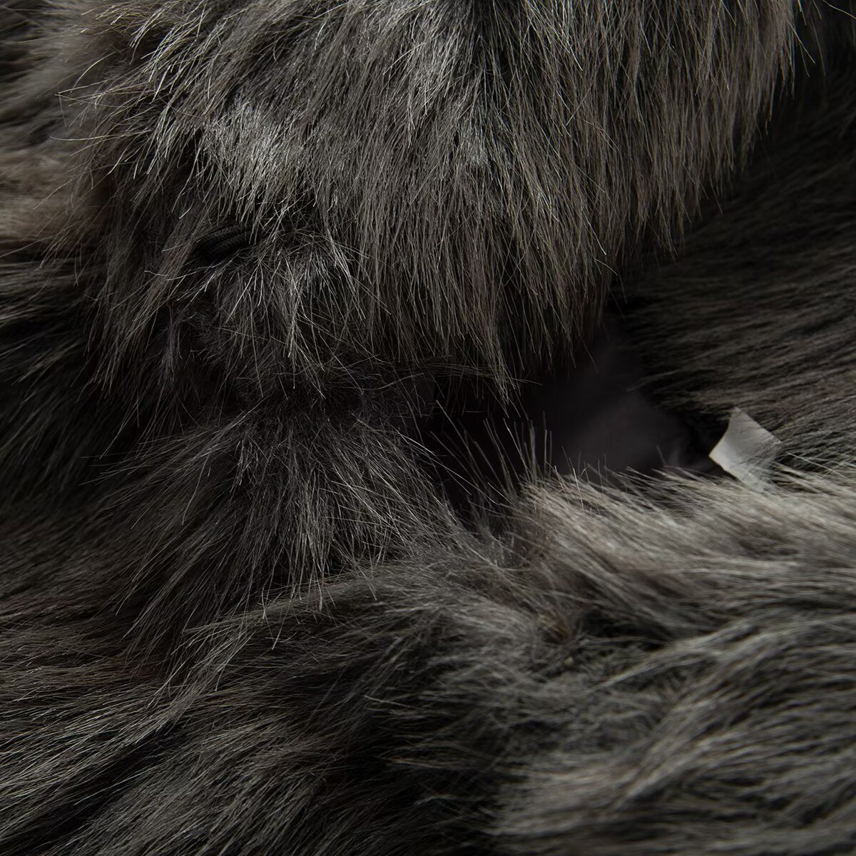 Women's short faux fur effect stand collar Coat